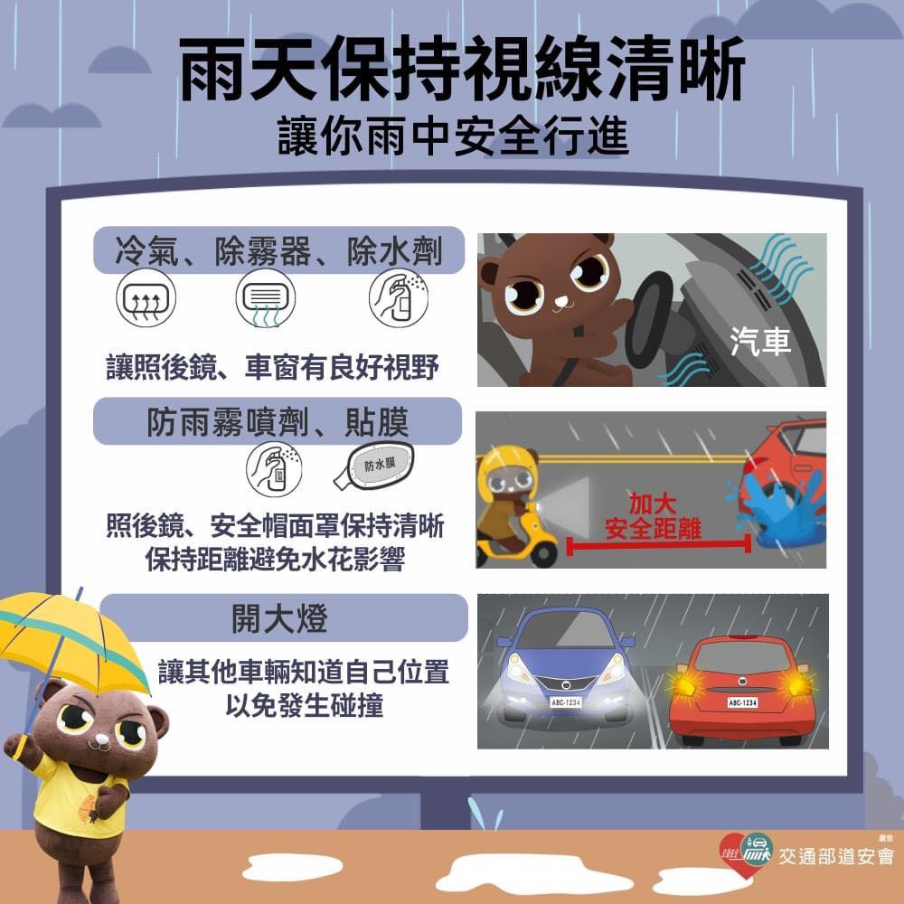 雨天駕駛     行車安全要注意！